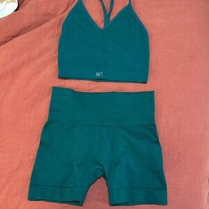 Dark green set active sculpt flex set